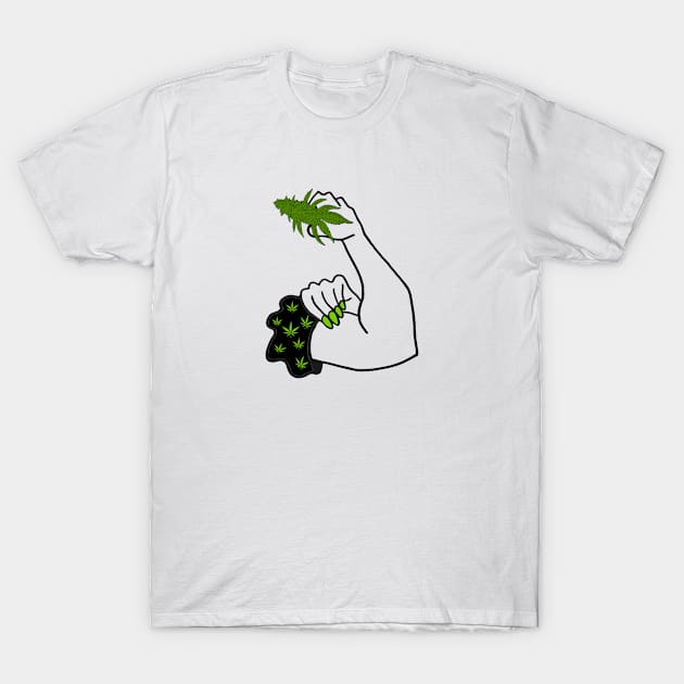feminist cannabis weed T-Shirt by JulieVie Design